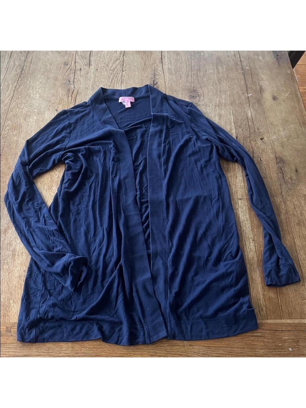 Lilly Pulitzer, navy blue open cardigan size small
